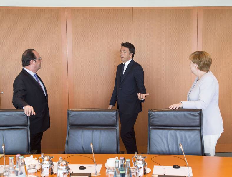 Hollande, Renzi, Merkel | © Governo Italiano