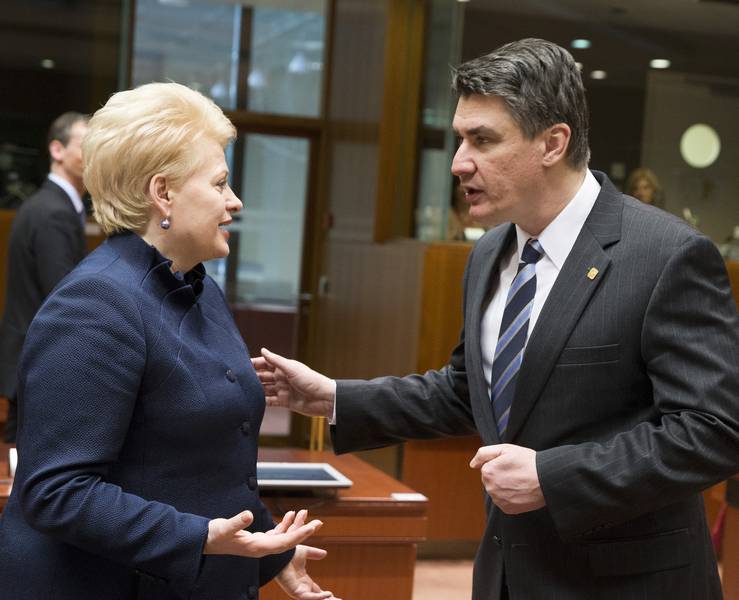 Dalia Grybauskaite, Zoran Milanovic | © Council of the EU