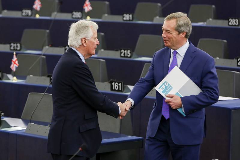 Michel Barnier, Nigel Farage | © European Parliament