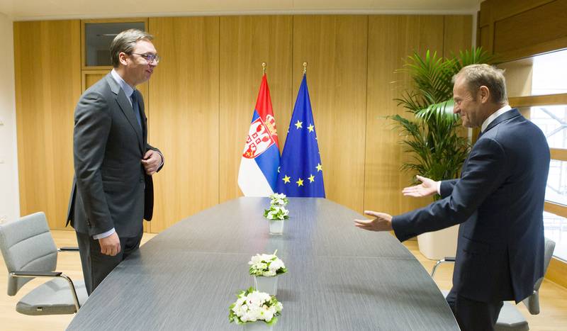 Aleksandar Vucic, Donald Tusk | © Council of the EU