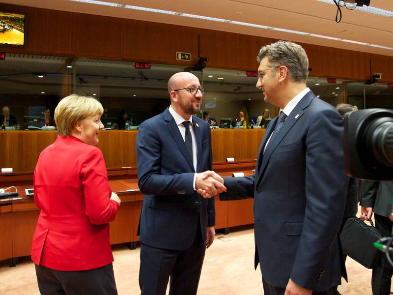 Merkel, Michel, Plenkovic | © Council of the EU