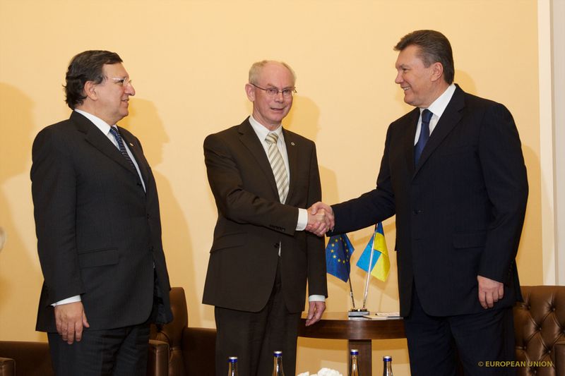 Жозе Мануел Барозу, Херман Ван Ромпой, Виктор Янукович | © Council of the EU