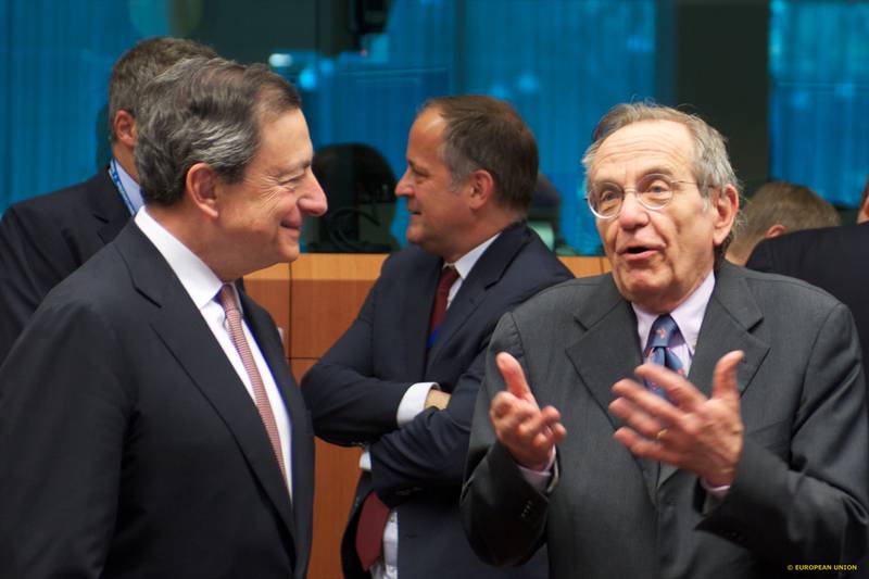 Mario Draghi, Pier Carlo Padoan | © Council of the EU